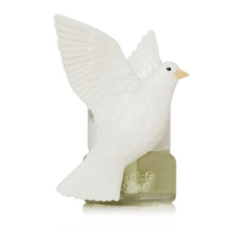YANKEE CANDLE CERAMIC WHITE DOVE SCENT DIFFUSER PLUG BNWT RETIRED 1 Left